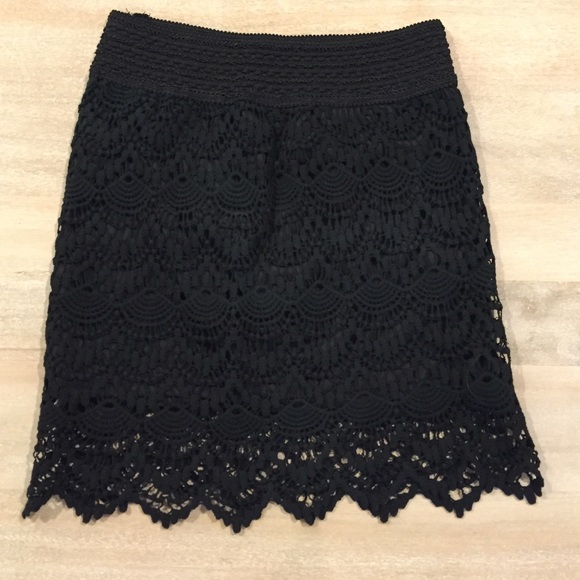 Black lace skirt