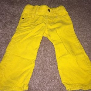 Yellow corduroy pants