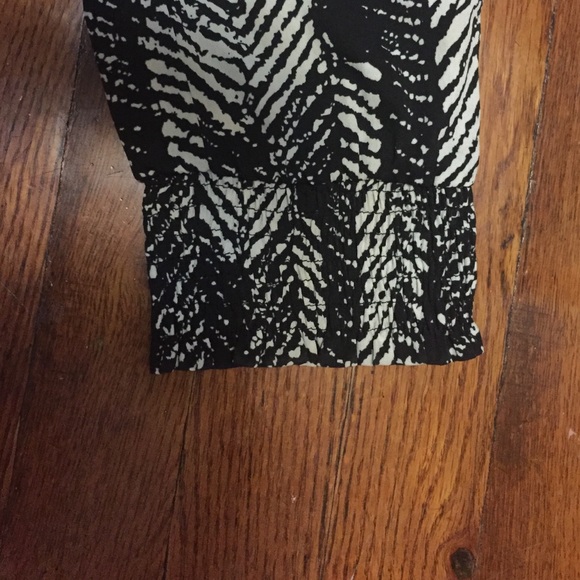 High Waisted Black & White Pants - Picture 2 of 4