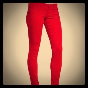 Red Super Skinny Old Navy Rockstar Jeans