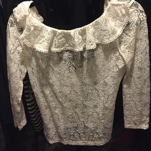 White laced top