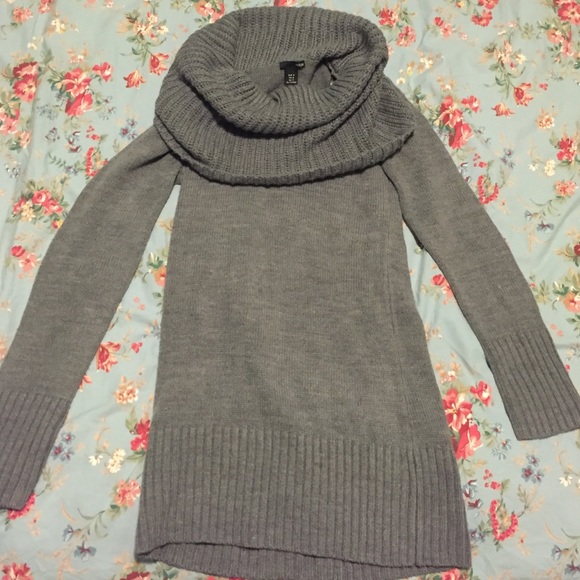Cowl-neck knit sweater dress from H&M
