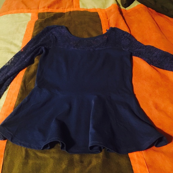 Express purple new peplum shirt