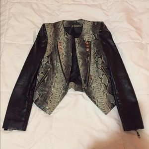 Snakeskin Leather Jacket