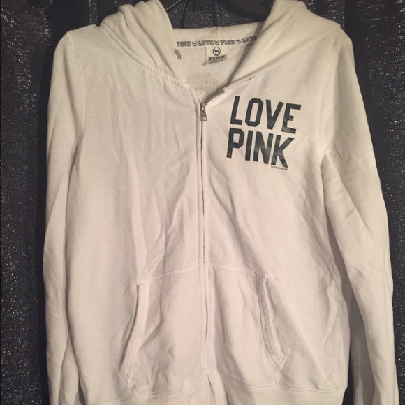 White PINK hoodie