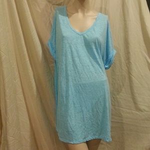 Sejour v neck slub tee plus size