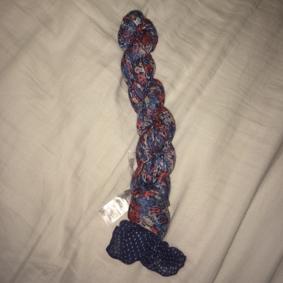 New Blue floral scarf