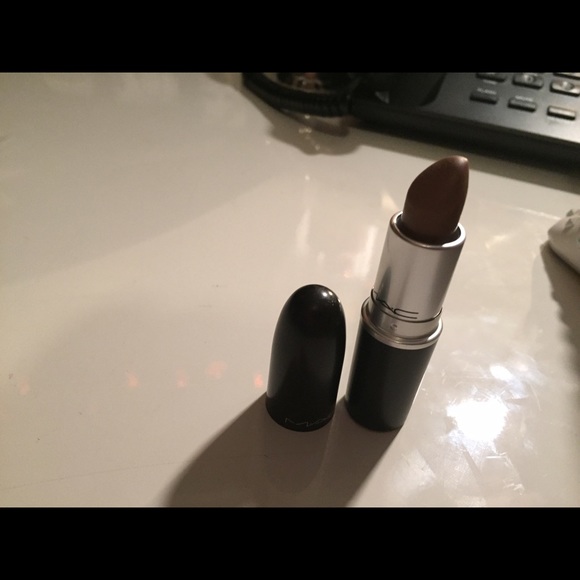 Mac lipstick in styled in Sephia