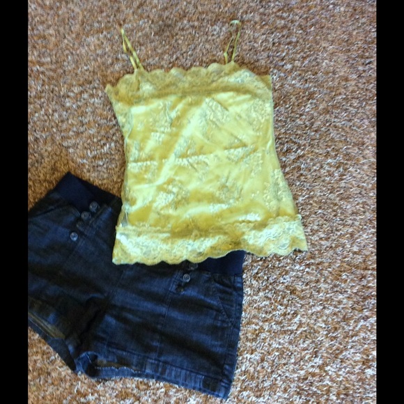 Olive lace top