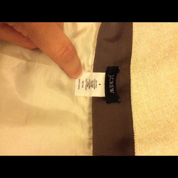 J Crew Beige/gold wool skirt 2