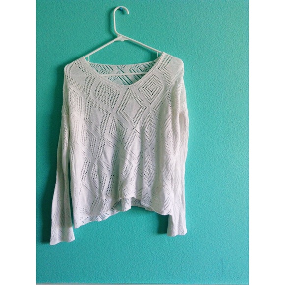 brandy white knit top