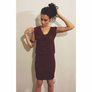 Apt. 9 Sparkly, Drapey, Blood Red Dress