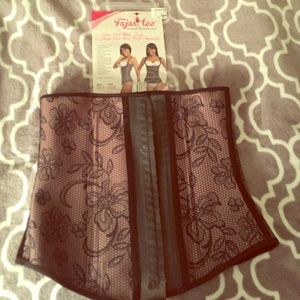 Latex long torso corset/waist trainer