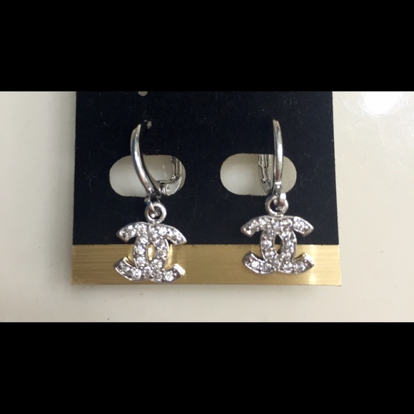 Double C rhinestone earrings. Brand-new!!!