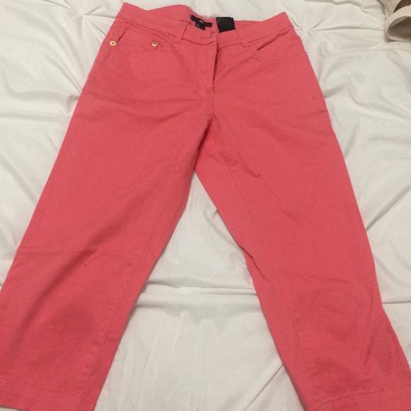 Salmon semi high waisted ankle pants