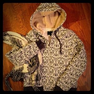 Hurley jacket Gray & White size Med-