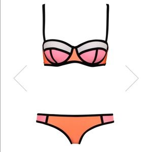 Poppy Peach Soda Neoprene Triangl bikini
