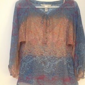 DVF 100% silk blouse with camisole