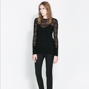 Open knit sweater