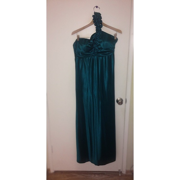 Green/blue long gown