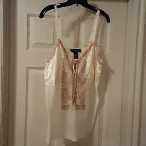 Sex cotton and satin camisole