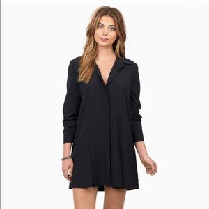 Dress - TOBI - black collared-shirt dress