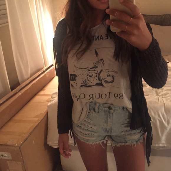 Distressed Denim Ripped shorts