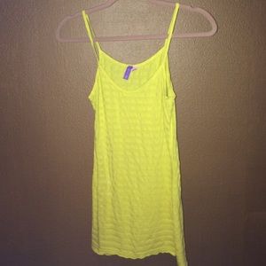 Neon Yellow Emma & Sam striped tank dress top