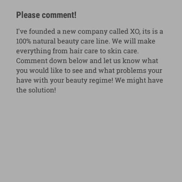 XO Beauty Care line