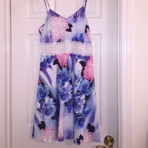 Spaghetti strap floral summer dress