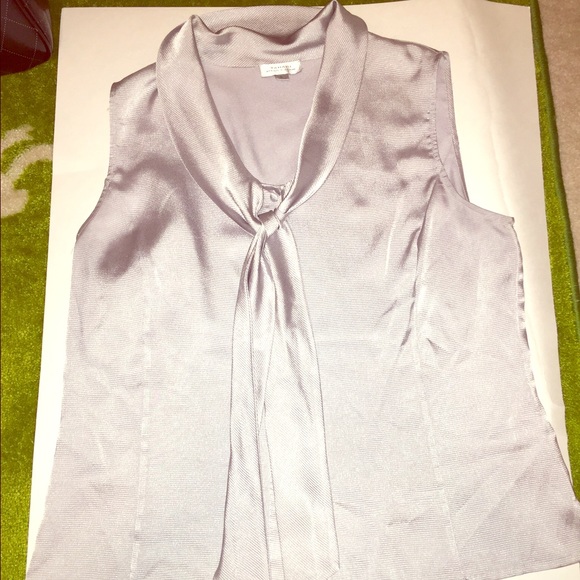 Tahari Blouse (Silver)