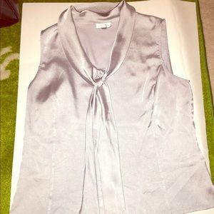 Tahari Blouse (Silver)