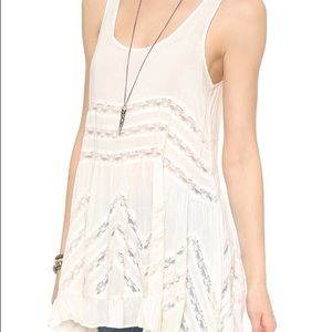 FreePeople Voile &place trapeze tank in Tea medium