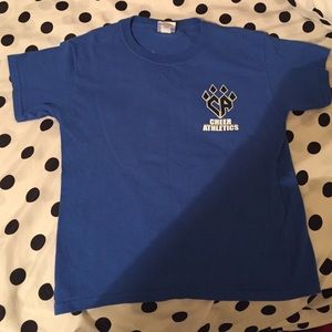 Cheer athletics blue claw shirt!