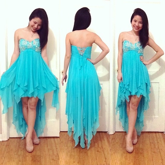 David Bridal's Baby Blue Prom Dress - Picture 4 of 4