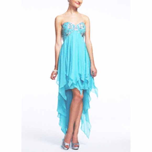 David Bridal's Baby Blue Prom Dress - Picture 3 of 4