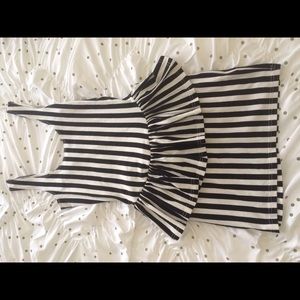 Black and white mini dress