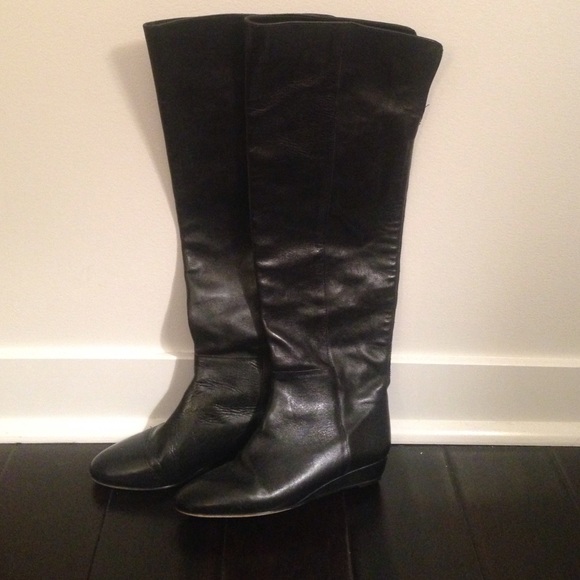 Loeffler Randall Riley Black Over The Knee Boots 6
