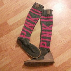 VS PINK boots.
