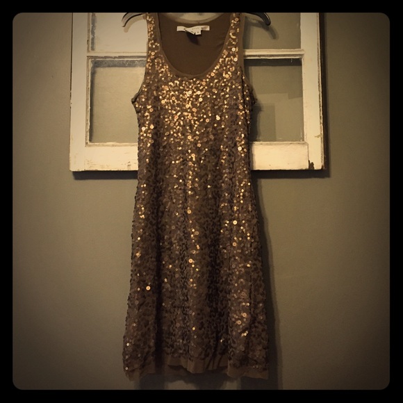 ✨Golden brown sequined dress✨