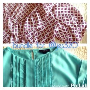 2 shirts - banana republic and Jason Wu for target