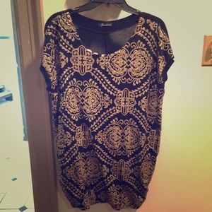Black and Gold Shirt Dress