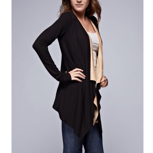 "Nocturnal" Faux Suede Cardigan - Picture 2 of 4