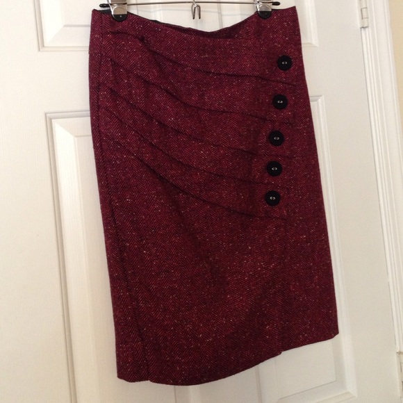 Eva Franco size 6 pink / purple tweed skirt