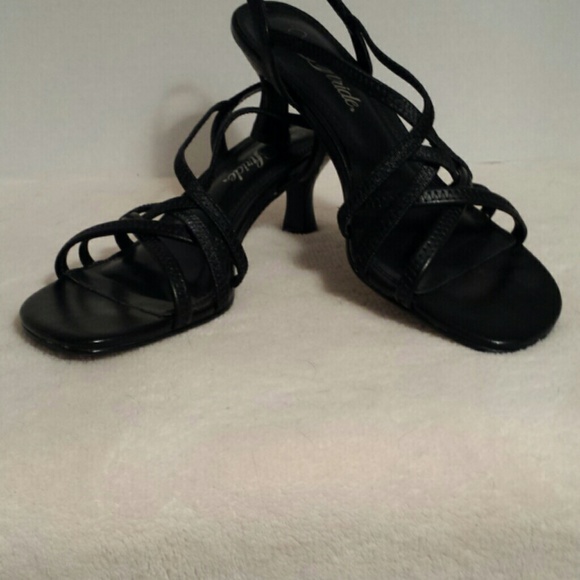 Black Leather Strap Shoes