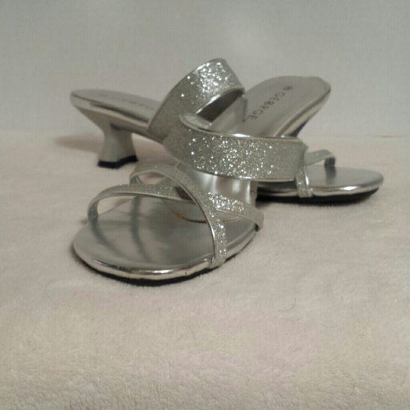 Silver Slide Evening Shoes