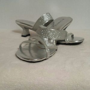 Silver Slide Evening Shoes