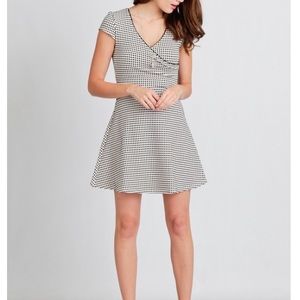 Checkered Fit & Flare Dress