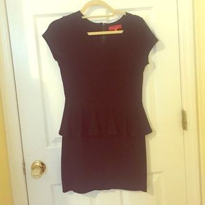 Black peplum dress