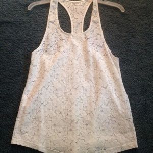 Racerback lace tank